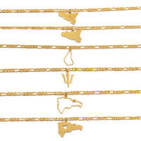 Anniyo Barbados Island Map & Flag Symbol /Dominican/Italy Sicily Map Bracelets for Women Men Girls Bangles Jewelry #106521