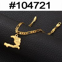 Anniyo Charm Haiti Map Bracelets Bangles Men Women Girl Ayiti Maps Jewelry Haiti Accessories Link Chain Bracelet #104521