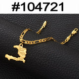Anniyo Charm Haiti Map Bracelets Bangles Men Women Girl Ayiti Maps Jewelry Haiti Accessories Link Chain Bracelet #104521