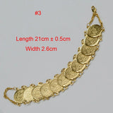 Anniyo Gold Color Money Coin Bracelet Islamic Muslim Arab Coins Bracelet for Women Men Middle Eastern Jewelry African @@