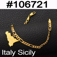 Anniyo Barbados Island Map & Flag Symbol /Dominican/Italy Sicily Map Bracelets for Women Men Girls Bangles Jewelry #106521
