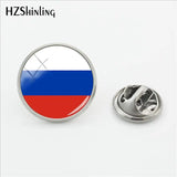 2018 New Indian Flag Clasp Pin Various Flags Pins Stainless Steel Art Lapel Pin Glass Cabochon Jewelry