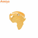 Ancient African Map Ring for Women Girls Silver Color/Gold Color Africa adjustable Maps Ring With Rhinestone #141206