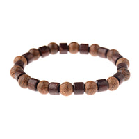 New Classic Natural Wood Beads Bracelets For Women Meditation Prayer Sliver Om Pendant Bracelet Men Wooden Yoga Jewelry