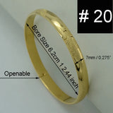 Anniyo (One Piece) Wholesale Dubai Bangle Jewelry Gold Plated Ethiopian Bracelet Openable for Women African Arab Wedding #001802
