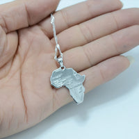 Anniyo Africa Map Pendant Necklaces Earrings Silver Color Ethiopia Jewelry Women,African Maps set #047906