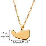Anniyo Somaliland Map Pendant Necklaces Gold Color Jewelry #022621