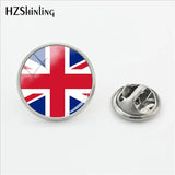 2018 New Indian Flag Clasp Pin Various Flags Pins Stainless Steel Art Lapel Pin Glass Cabochon Jewelry