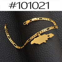 Anniyo Jamaica Map Bracelet for Women Men Jamaican Chain Link Bangles & Bracelets Patriotic  #100821