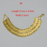 Anniyo Gold Color Money Coin Bracelet Islamic Muslim Arab Coins Bracelet for Women Men Middle Eastern Jewelry African @@