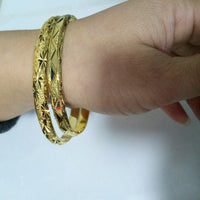 Anniyo (One Piece) Wholesale Dubai Bangle Jewelry Gold Plated Ethiopian Bracelet Openable for Women African Arab Wedding #001802