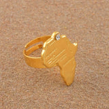Ancient African Map Ring for Women Girls Silver Color/Gold Color Africa adjustable Maps Ring With Rhinestone #141206