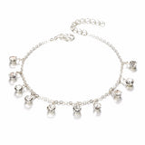 Vintage Fashion Pendant Crystal Anklet For Women Link Chin Bohemian Gold ColorSilver Color Shoe Boot Chain Bracelet Foot Jewelry