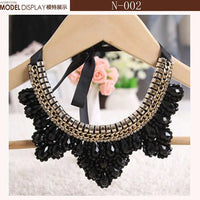 Chokers Crystal Necklaces Brilliant Jewelry for Women,New Arrival 2014  Five plum Flower Woman Coat Collar Necklace