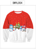 New Unisex Men Women 2026 Ugly Christmas Sweater For Holidays Santa Elf Christmas Printed Novelty Autumn Winter Blouses Clothing
