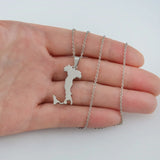 Anniyo Italy Map Pendant Necklaces Silver Color/Gold Color Stainless Steel Italian Maps Jewelry @049621