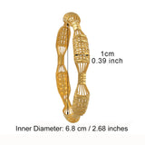 Anniyo 4PCS/LOT, Dubai Bangle Bracelet for Women Gold Plated Jewelry African Arab Wedding Bracelet  @088106M