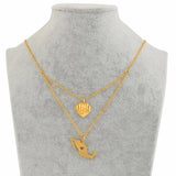 Anniyo Heart and Mexico Map Pendant Necklaces for Women Girls Gold Color Jewelry Mexican Maps #141006
