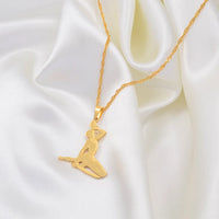 Anniyo 3CM Haiti Pendant Necklace Women Girls Neg Mawon Ayiti Items Gold Color Jewelry of Haiti Accessories Neg Maron @067221