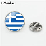 2018 New Indian Flag Clasp Pin Various Flags Pins Stainless Steel Art Lapel Pin Glass Cabochon Jewelry