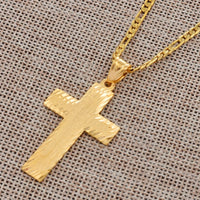 Anniyo Cross Pendant Necklaces for Women Men Gold Color Micronesia Marshall Island Crosses Religion African Jewelry #007509