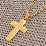 Anniyo Cross Pendant Necklaces for Women Men Gold Color Micronesia Marshall Island Crosses Religion African Jewelry #007509
