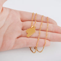 Anniyo 2.5CM Syria Map Necklaces Charms Pendant Necklaces Syrians Jewelry #042921