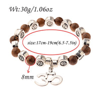 8mm Natural Wood Buddha Bracelet Men Handmade Charms OM Beads Yoga Chakra Mala Prayer Bracelet Meditation Jewelry pulsera