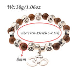 8mm Natural Wood Buddha Bracelet Men Handmade Charms OM Beads Yoga Chakra Mala Prayer Bracelet Meditation Jewelry pulsera