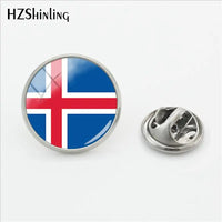 2018 New Indian Flag Clasp Pin Various Flags Pins Stainless Steel Art Lapel Pin Glass Cabochon Jewelry