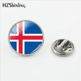 2018 New Indian Flag Clasp Pin Various Flags Pins Stainless Steel Art Lapel Pin Glass Cabochon Jewelry