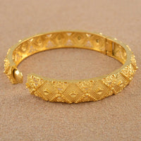 Anniyo Ethiopian Bangle Women Fashion 24K Gold Color Dubai Bride Weeding Products African Bracelet Arab Jewelry @@045602