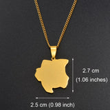 Anniyo Suriname Map Pendant Necklaces Sranan Sarnam Ethnic Jewelry  #062521