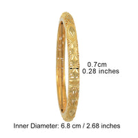 Anniyo 4PCS/Lot Ethiopian Bride Bangle for Women Gold Color Wholesale Dubai Bracelet African Arab Jewelry Fancy  @086106
