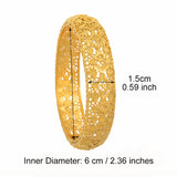 Anniyo 4 Pieces/Lot Gold Color Arab Dubai Bangles for Women Ethiopian Bracelets Middle East Wedding Jewelry African #139006