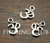 50 pcs Metal Alloy OM Aum Ohm Mantra Sign Charm Pendant 15x10mm Fit Jewelry Making