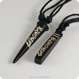 OM MANI PADME HUM Tibet six words mantra amulet yak bone Carving Pendant Necklace Lucky Gift Tribal Totem Fashion Jewelry