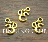 50 pcs Metal Alloy OM Aum Ohm Mantra Sign Charm Pendant 15x10mm Fit Jewelry Making