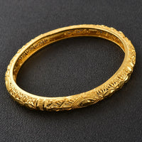 Anniyo 4PCS/Lot Ethiopian Bride Bangle for Women Gold Color Wholesale Dubai Bracelet African Arab Jewelry Fancy  @086106