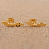 Anniyo Small Curacao Islands Map Stud Earrings Gold Color & Stainless Steel Jewelry Maps  @051921