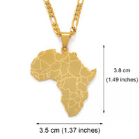 Anniyo Africa Map Pendant Necklaces Women Men Silver Color/Gold Color African Ethnic Jewelry  #077621B
