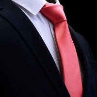 GUSLESON Quality Jacquard Woven Silk Solid Tie for Men 8cm Classic Plain Necktie Red Navy Gold Yellow Ties for Wedding Business
