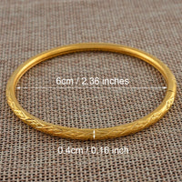 Anniyo 1 Piece/Openable Gold Plated Bangles for Women Girl Ethiopian Jewelry African Metal Bracelet Arab Middle East #205806