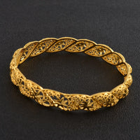 Anniyo 4Pieces/Lot, Ethiopian Gold Plated Wedding Bangle Women Dubai Bride Bracelet African Jewelry Middle East Items @088206