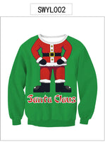 New Unisex Men Women 2026 Ugly Christmas Sweater For Holidays Santa Elf Christmas Printed Novelty Autumn Winter Blouses Clothing