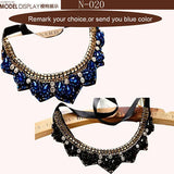 Chokers Crystal Necklaces Brilliant Jewelry for Women,New Arrival 2014  Five plum Flower Woman Coat Collar Necklace