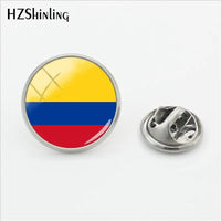 2018 New Indian Flag Clasp Pin Various Flags Pins Stainless Steel Art Lapel Pin Glass Cabochon Jewelry