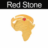 Ancient African Map Ring for Women Girls Silver Color/Gold Color Africa adjustable Maps Ring With Rhinestone #141206