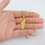 Anniyo Madagascar Map Pendant Necklaces for Women Men Gold Color Jewelry Africa Malagasy Maps Chain #006910