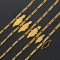 Anniyo Jamaica Map Bracelet for Women Men Jamaican Chain Link Bangles & Bracelets Patriotic  #100821